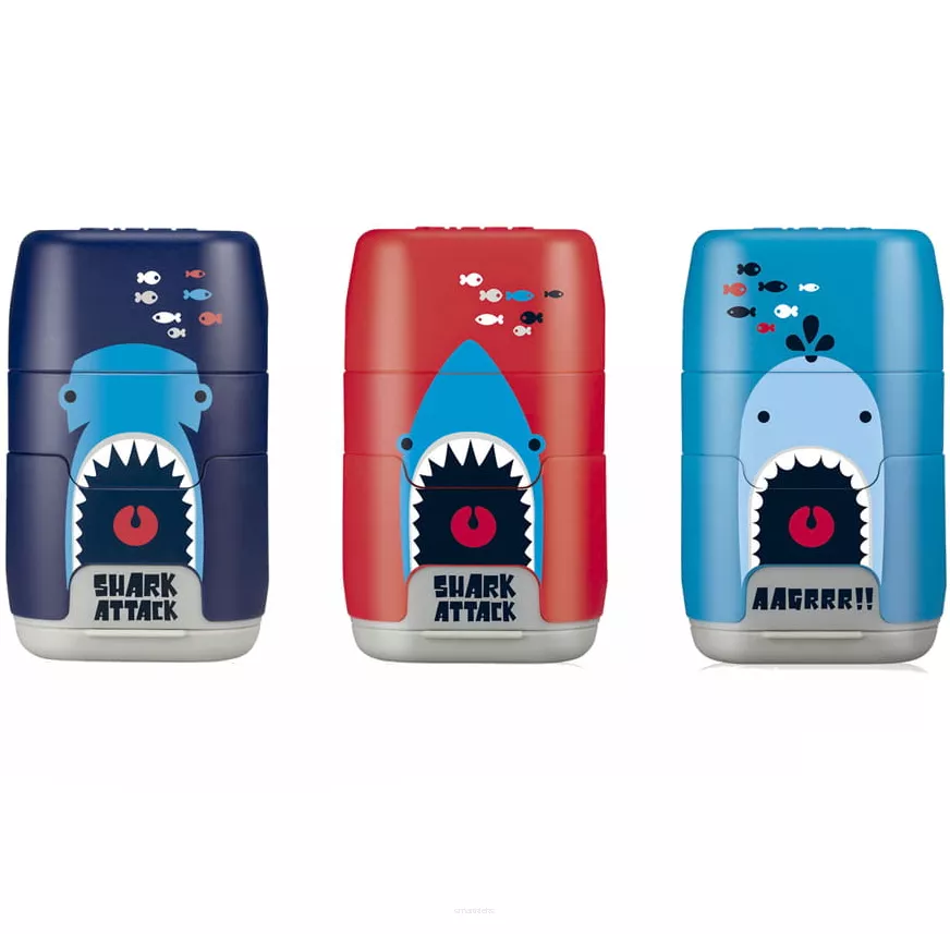 Temperówka Podwójna Z Gumką Milan Shark Attack
