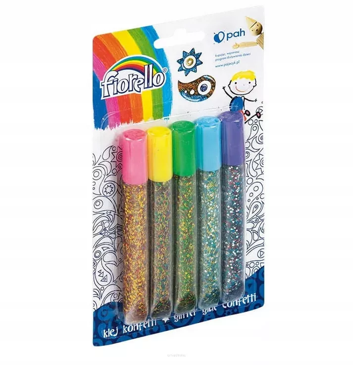 Klej z Brokatem Fiorello 5szt.
