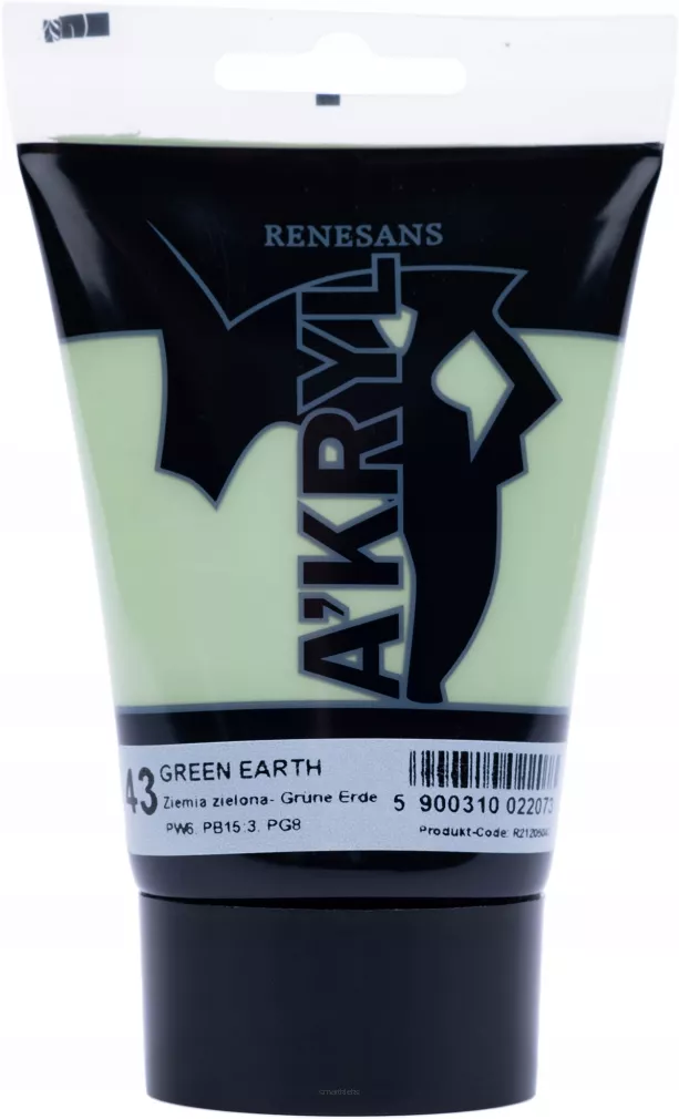 Farba Akrylowa Renesans 100ml 43 Ziemia Zielona