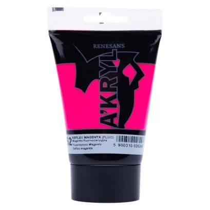 Farba Akrylowa Renesans 100ml 52 Magenta Fluorescencyjna