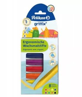 Kredki Świecowe Trójkątne Pelikan Gryffix L+R