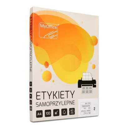 Etykiety Samoprzylepne A4 Dzielone na 2 210x148