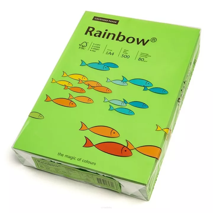 Papier Ksero Zielony A4 80g 500 Arkuszy Rainbow  SmartKleks.pl