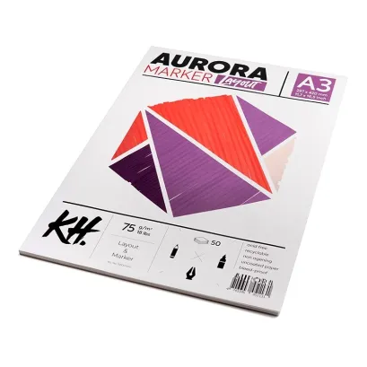 Blok do markerów Aurora, A3, 75 g/m², 50 ark.