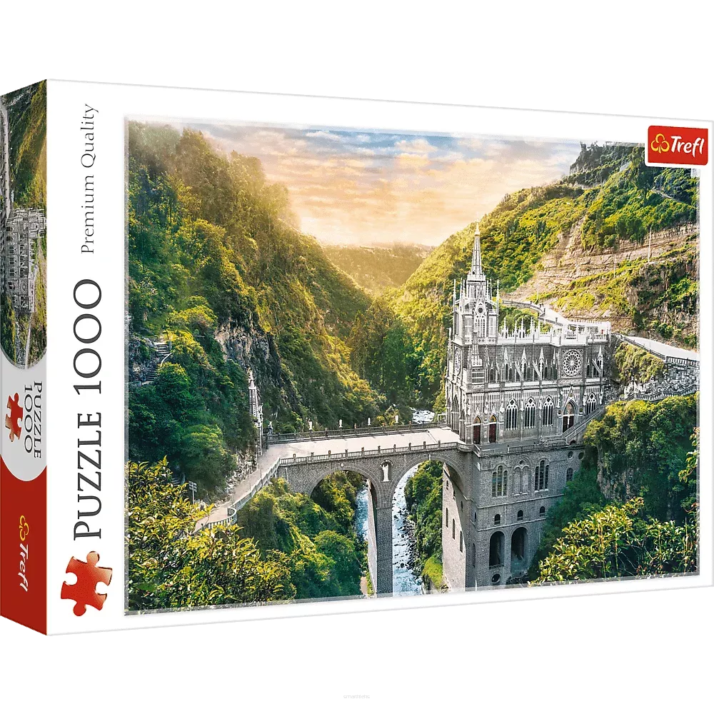 Puzzle Trefl 1000 Elementów Sanktuarium Las Lajas w Kolumbi SmartKleks.pl
