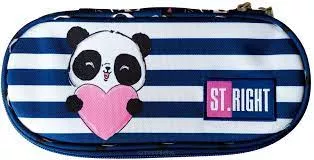 Piórnik Saszetka z Wewnętrzną Klapką ST-RIGHT PC-01 Love Panda SmartKleks.pl
