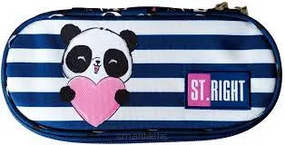 Piórnik Saszetka z Wewnętrzną Klapką ST-RIGHT PC-01 Love Panda SmartKleks.pl