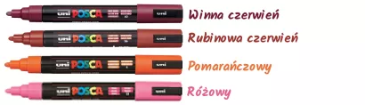 Zestaw Pisaki Posca PC-5M Kolory Wina 4 Kolory