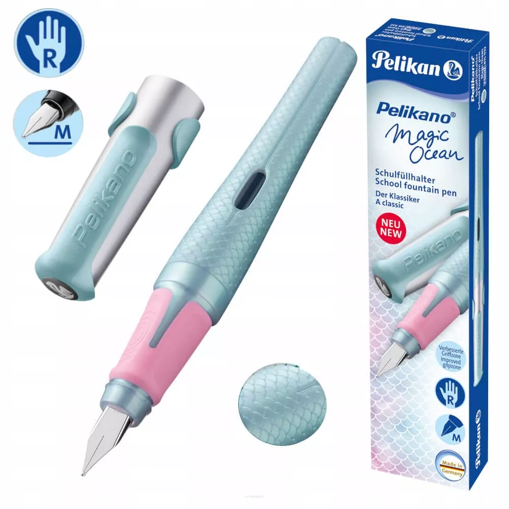 Szkolne Pióro Wieczne na Naboje Praworęczne Pelikano Magic Ocean PELIKAN  SmartKleks.pl