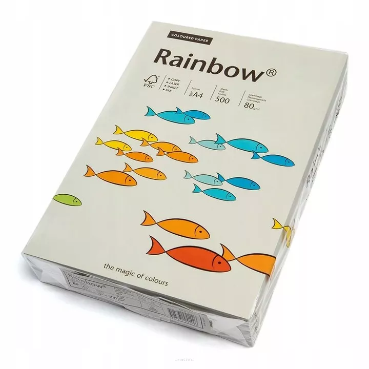 Papier Ksero Szary A4 80g 500 Arkuszy Rainbow  SmartKleks.pl