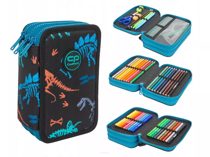 Piórnik Trzyczęściowy z Wyposażeniem CoolPack Jumper 3 Fossil smartkleks.pl