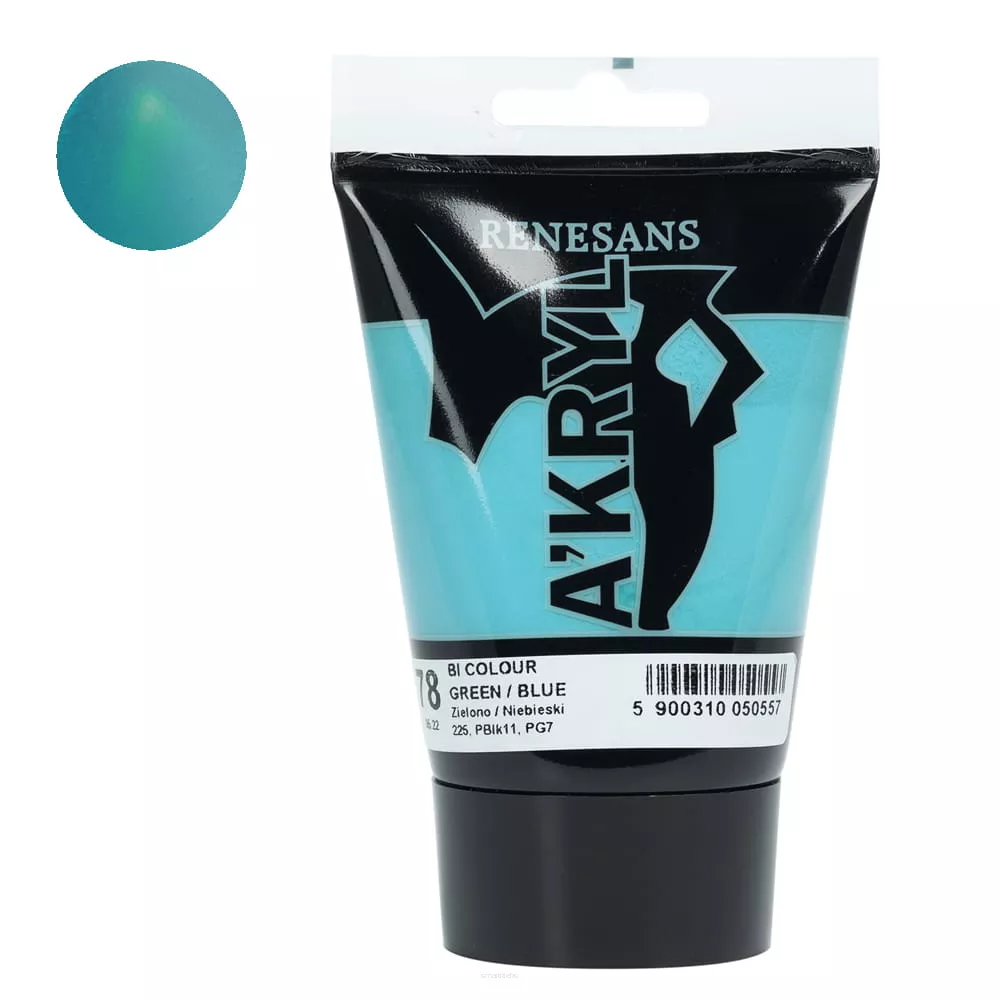 Farba Akrylowa Renesans 100ml 78 Zielono Niebieski