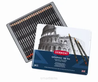 Derwent Graphic komplet 24 ołówków 13B 34202 - NOWY SKŁAD