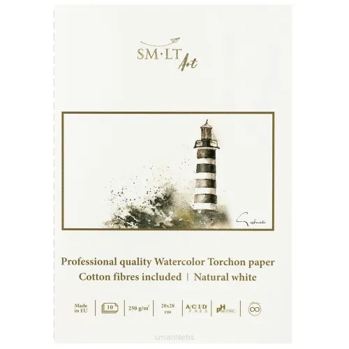SMLTArt Professional Watercolor Torchon Szyty 20x28cm 250g 10ark