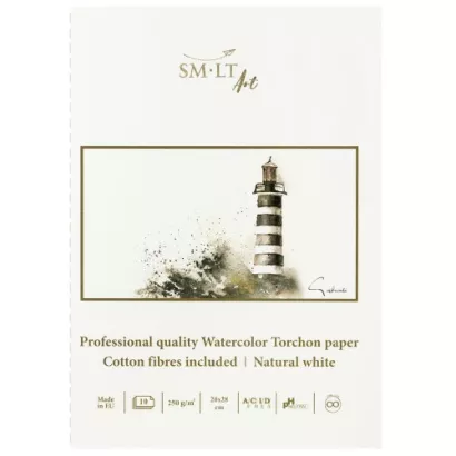 SMLTArt Professional Watercolor Torchon Szyty 20x28cm 250g 10ark