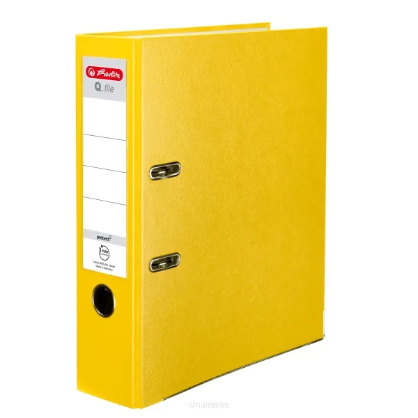 Segregator Herlitz Q.file 8 cm A4 Żółty