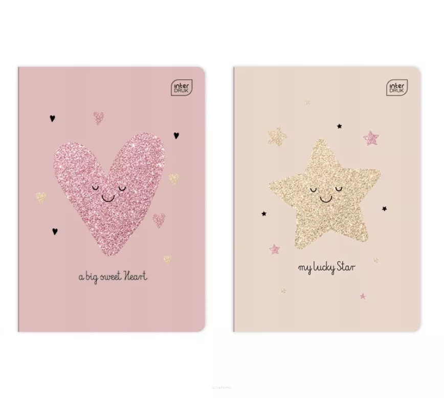 Zeszyt Glitter Interdruk A5 16 kolorowa linia