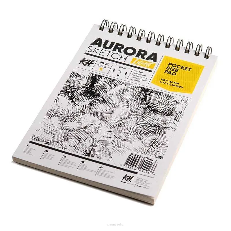 Szkicownik AURORA Light 90g/m2 kieszonkowy