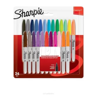 Markery permanentne Sharpie 24 Kolory Fine