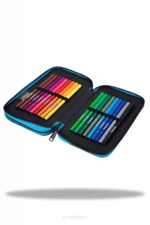 Coolpack, Piórnik podwójny z wyposażeniem Jumper 2 - Game Over Gradient Blue