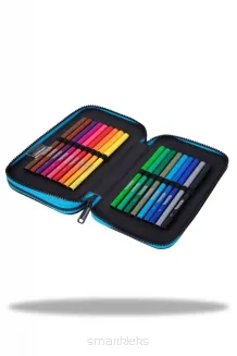 Coolpack, Piórnik podwójny z wyposażeniem Jumper 2 - Game Over Gradient Blue