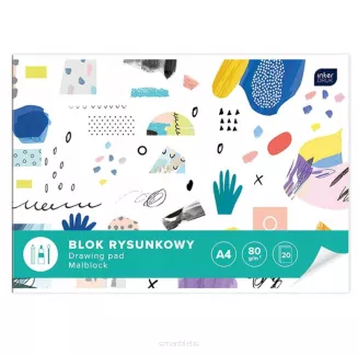 Blok rysunkowy biały A4 20 kartek Interdruk