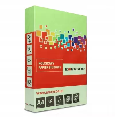 Papier Ksero Kolorowy Ciemno Zielony A4 160g 250 arkuszy Emerson