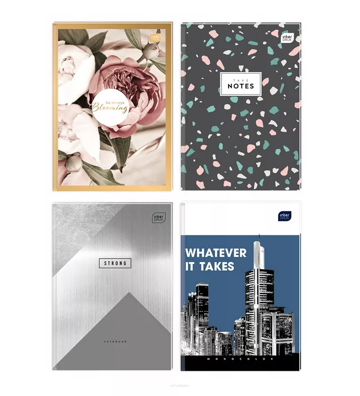 Brulion A4 Krata 192 kartki Mix Interdruk