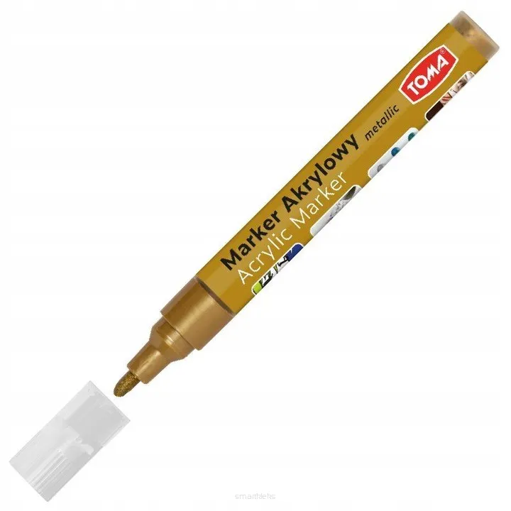 Marker Akrylowy Metaliczny Brązowy 4mm Toma  SmartKleks.pl