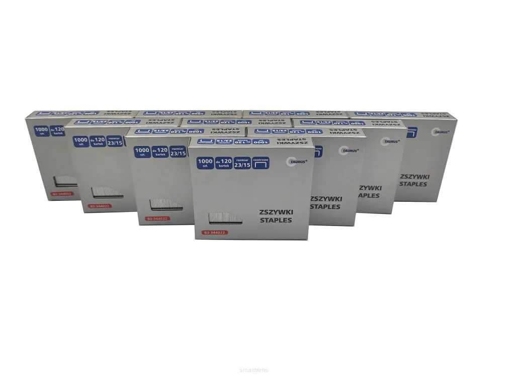 10x Zestaw Zszywki Taurus 23/15 83-344022 smartkleks.pl