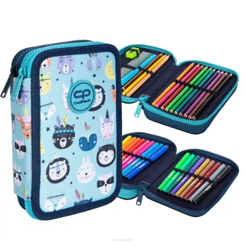 Piórnik Dwukomorowy Z Wyposażeniem Jumper 2 Indian Zoo CoolPack