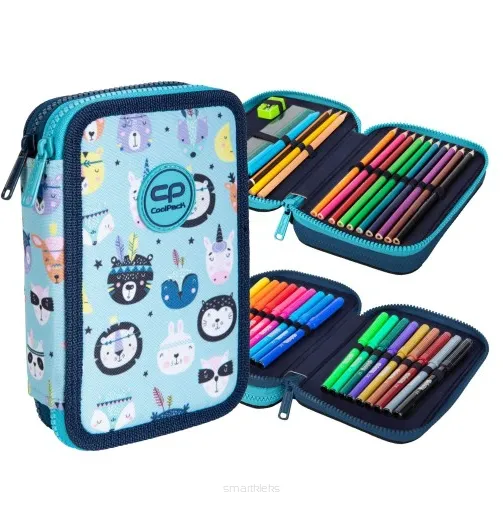 Piórnik Dwukomorowy Z Wyposażeniem Jumper 2 Indian Zoo CoolPack