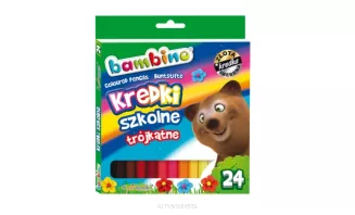 Kredki ołówkowe trójkątne Bambino 24 kolory