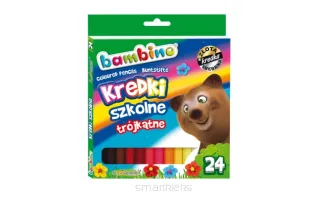 Kredki ołówkowe trójkątne Bambino 24 kolory
