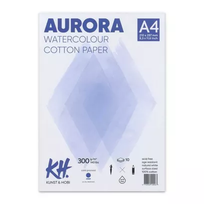 Papier do Akwareli AURORA 100% Bawełna Cold Pressed A4 smartkleks.pl