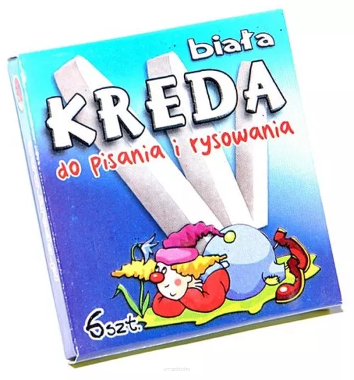 Kreda biała kwadratowa 6 sztuk 
