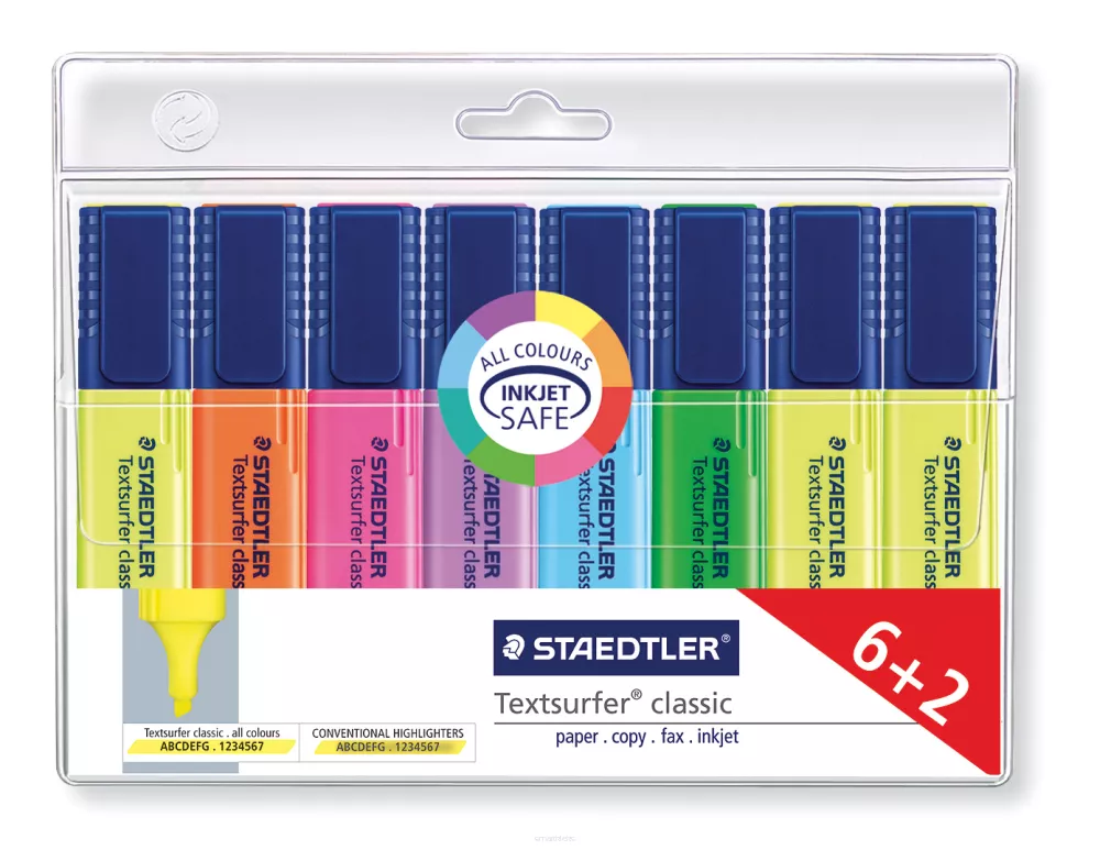 Zakreślacz Staedtler Textsurfer zestaw 8 kolorów