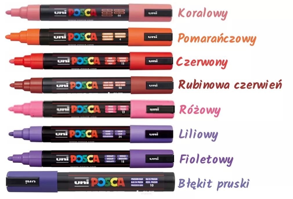 Zestaw Pisaki Posca PC-5M Zachodzące Słońce 8 Kolorów SmartKleks.pl