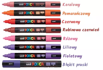 Zestaw Pisaki Posca PC-5M Zachodzące Słońce 8 Kolorów