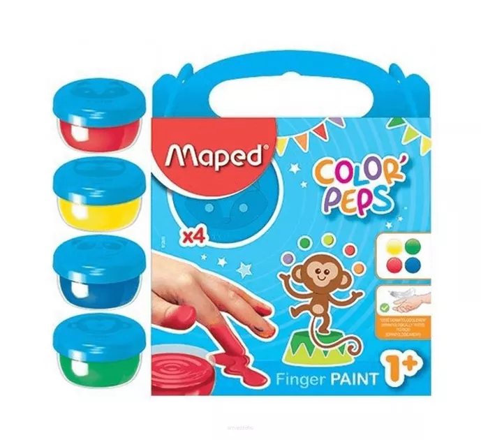 Farby do malowania palcami Maped  4 Kolory
