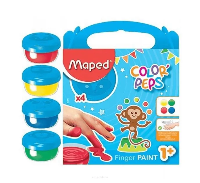 Farby do malowania palcami Maped  4 Kolory