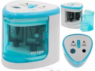 Temperówka Elektryczna Podwójna Strigo Niebieska smartkleks.pl