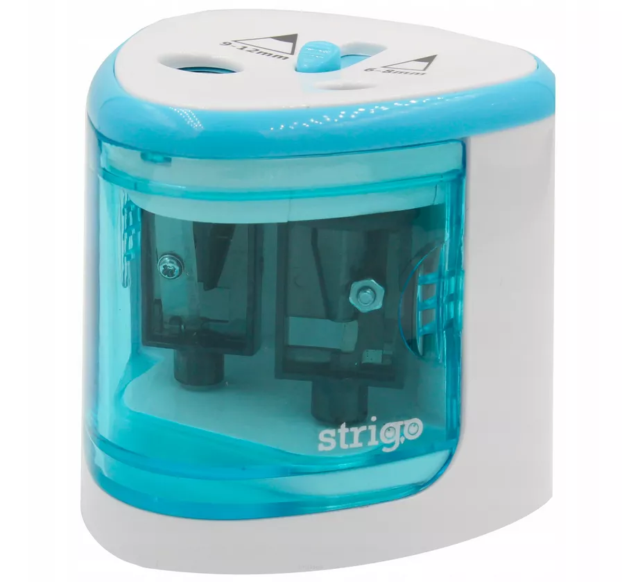 Temperówka Elektryczna Podwójna Strigo Niebieska smartkleks.pl