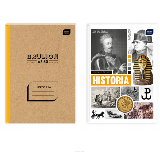 Brulion A5 Krata 80 kartek Historia Interdruk