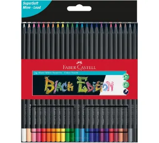 Kredki Ołówkowe Trójkątne Faber-Castell Black 24 kolory