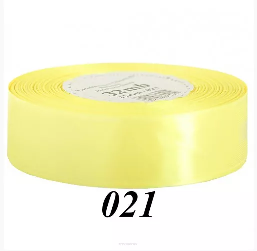 Wstążka Satynowa 25mm/32mb, Cytrynowa Smartkleks.pl