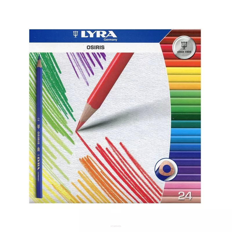 Kredki ołówkowe trójkątne Lyra Osiris 24 kolory