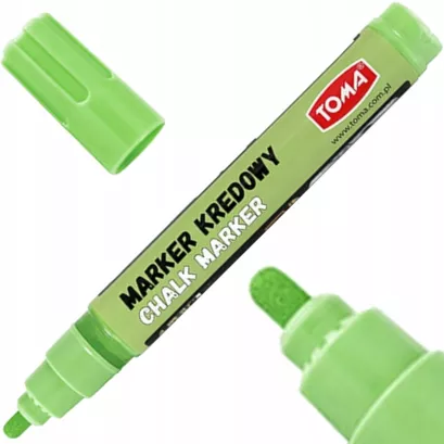 Marker Kredowy Zmazywalny 4,5mm Końcówka Okrągła Zielony Toma