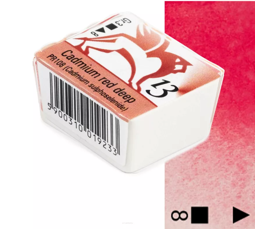 Akwarele w Półkostkach Renesans 13 Cadmium Red Deep 1,5 ml