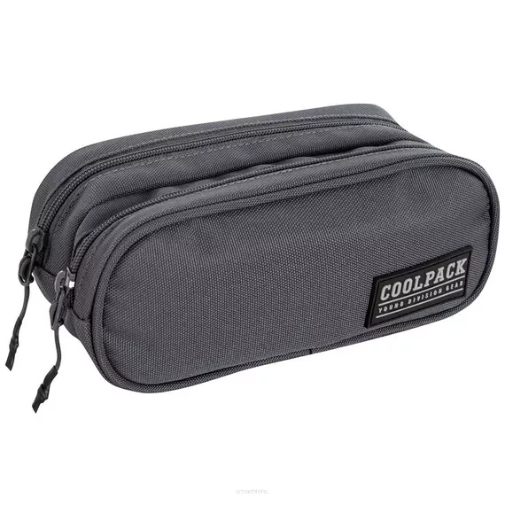 Piórnik Saszetka Dwukomorowa CoolPack Clever Army Grey